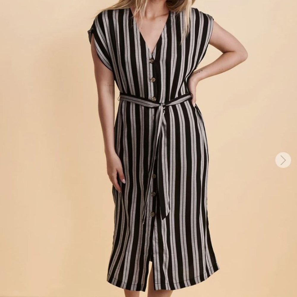 Nwt maxi button shirt dress sleeveless s